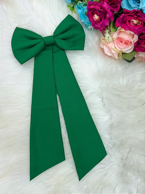 Faixa ajustável com Laço Verde Bandeira para Vestidos Daminhas e Formatura