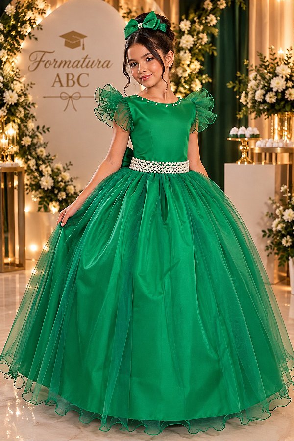 Vestido Infantil Longo Formatura Casamento Daminha Festa