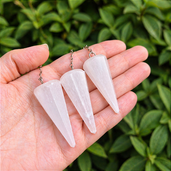 Pêndulo de Selenita - Conexão e Clareza