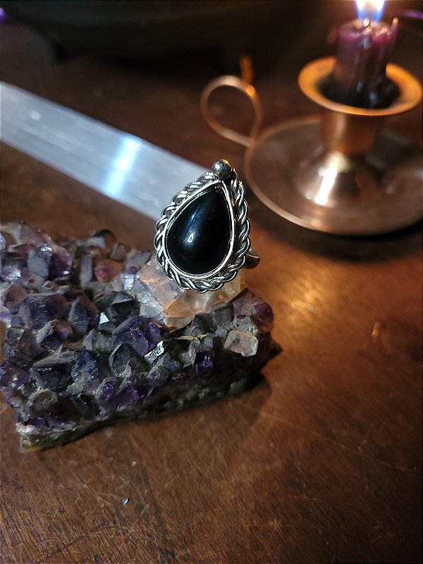 Anel Hera Obsidiana