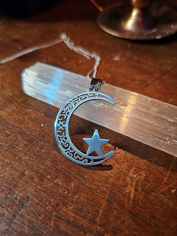 Pingente Luar Estrelado