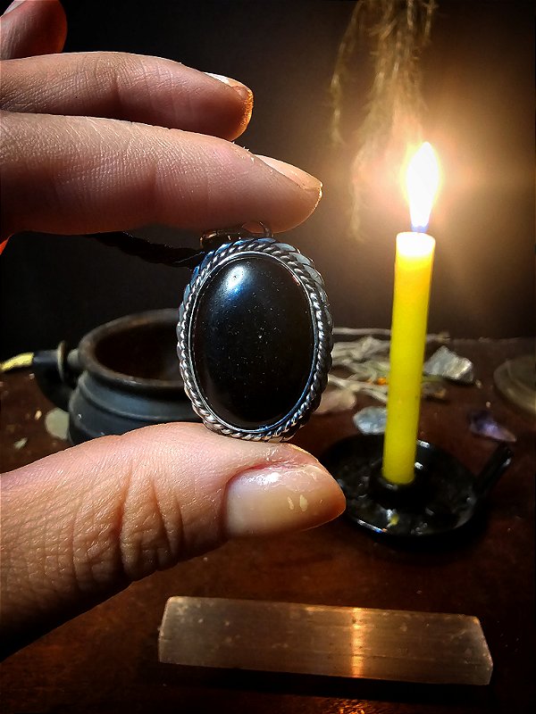 Pingente Obsidiana