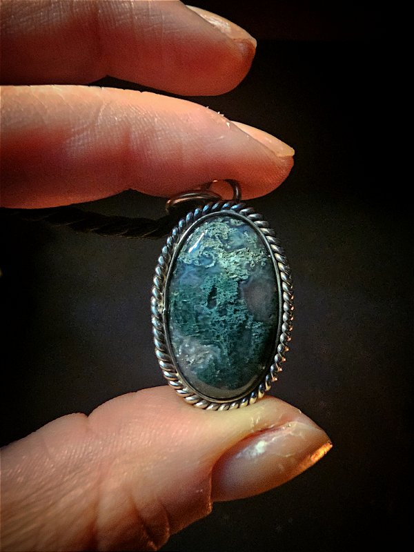 Pingente Ágata Musgo