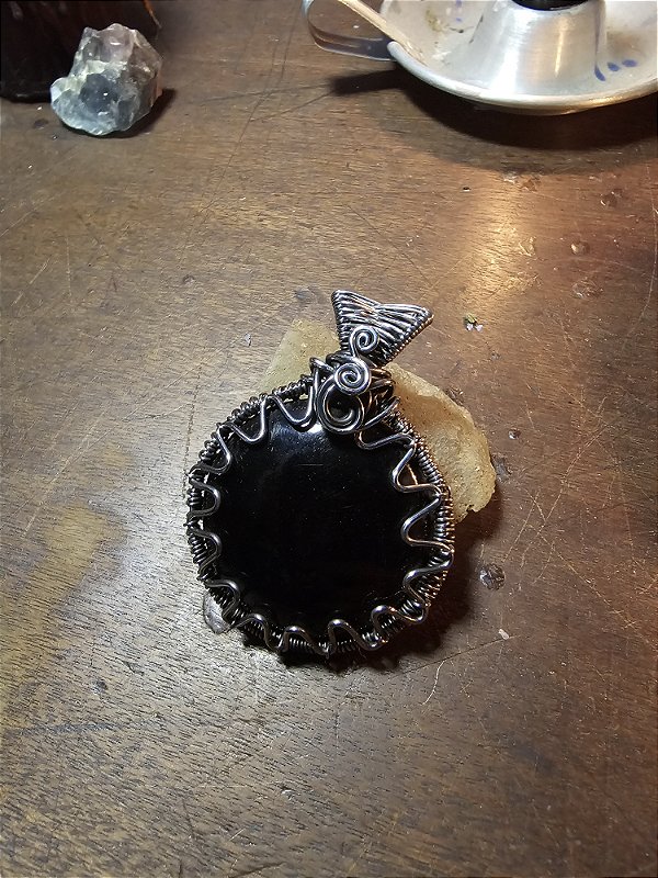 Pingente Obsidiana (aço)