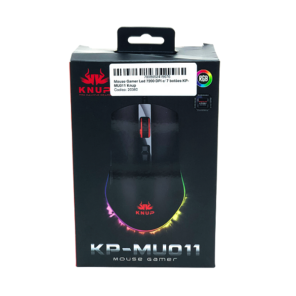 Mouse Gamer Led 7200 DPI c/ 7 botões KP-MU011 - Knup