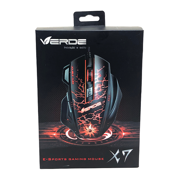 Mouse Gamer USB 3200 DPI - X7 Verde