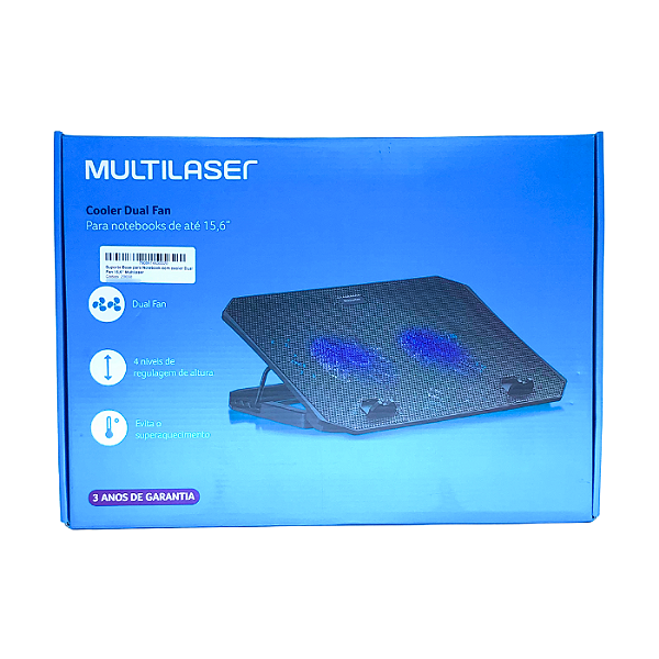 Suporte Base para Notebook com cooler Dual Fan 15,6“ - Multilaser
