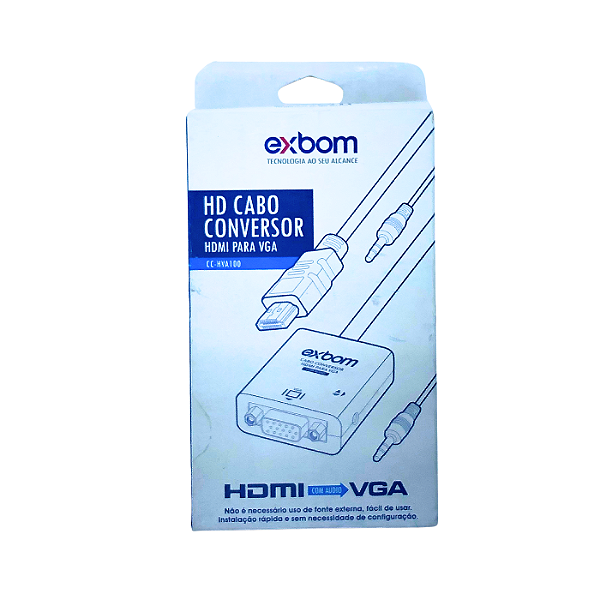 Adaptador Conversor HDMI para VGA | CC-HVA100 - Exbom