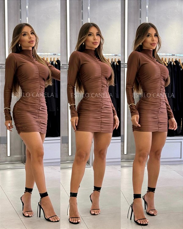 Vestido Maju - Marrom