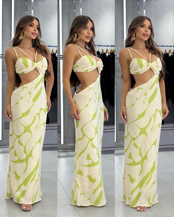 Vestido Midi Gardênia - Verde