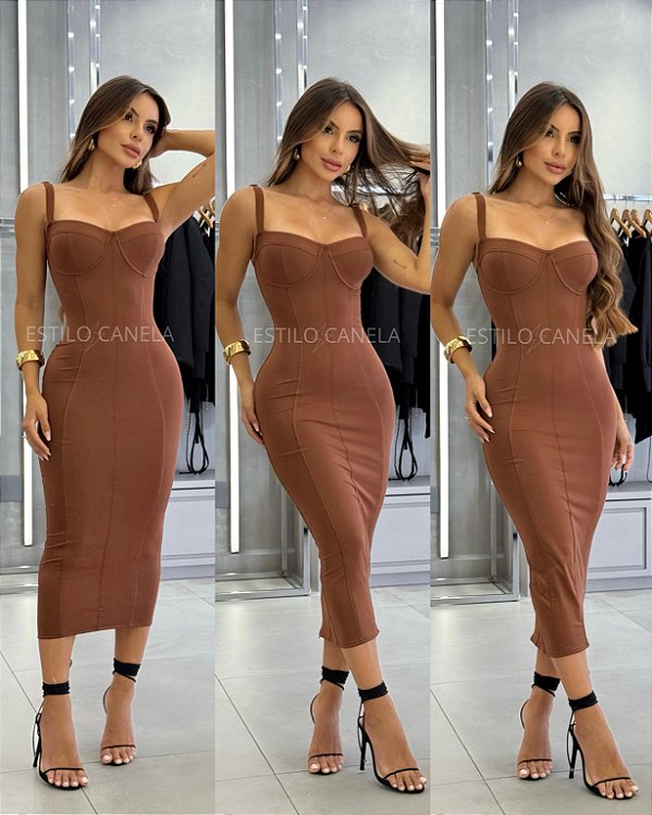 Vestido Dolce - Marrom