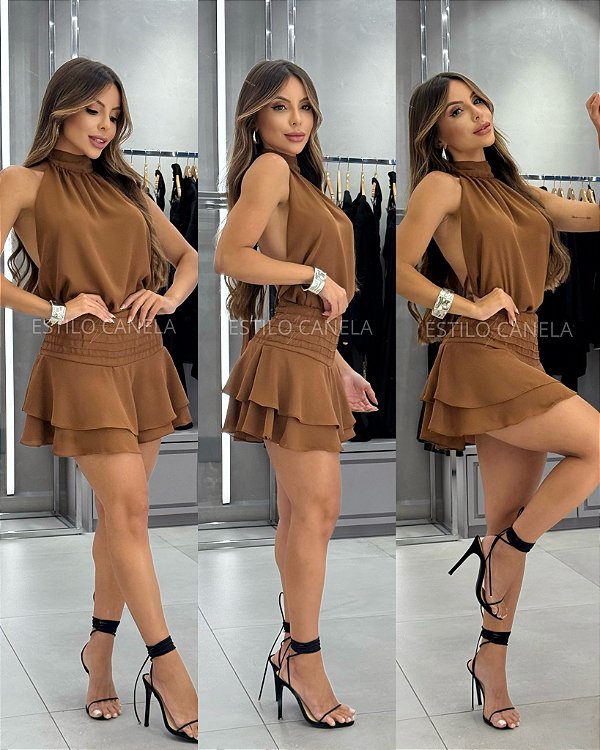Vestido Hannah - Marrom
