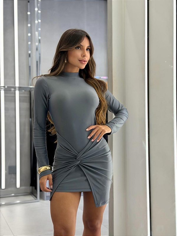 Vestido Roma - Cinza