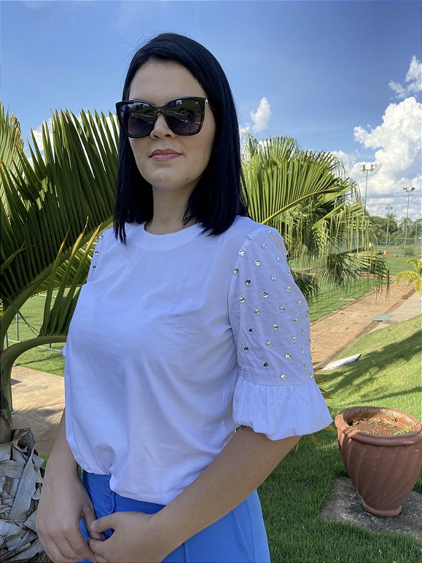 Blusa branca Cora Canela