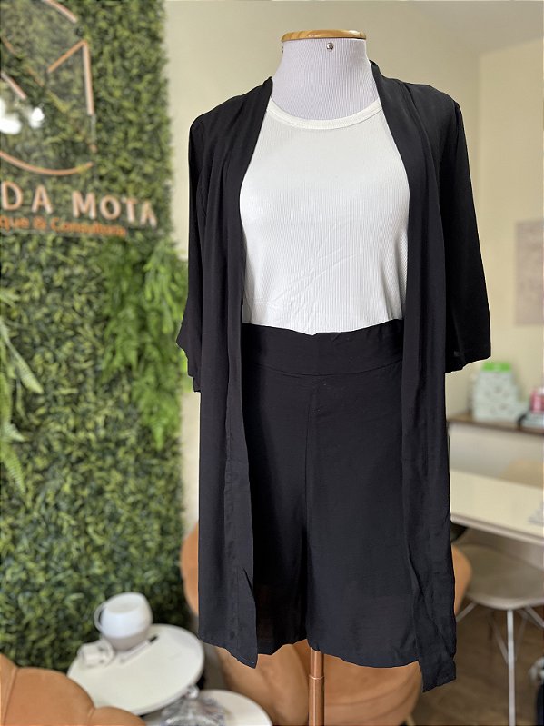 Conjunto kimono e shorts GG