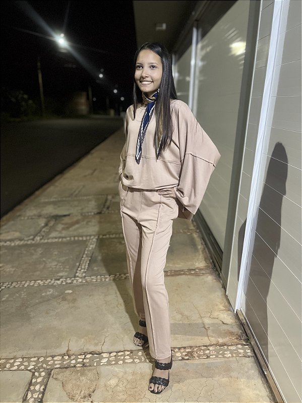 Conjunto de moletinho nude