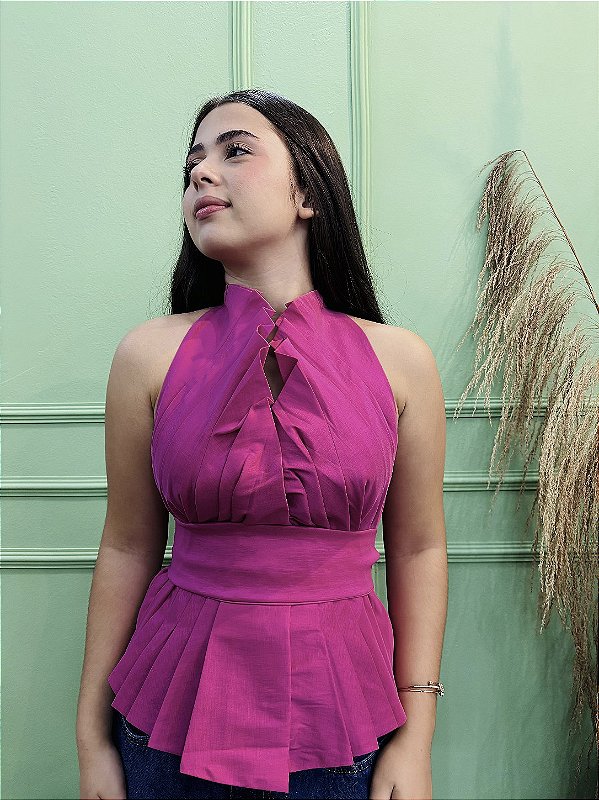 Blusa Rosa de Festa