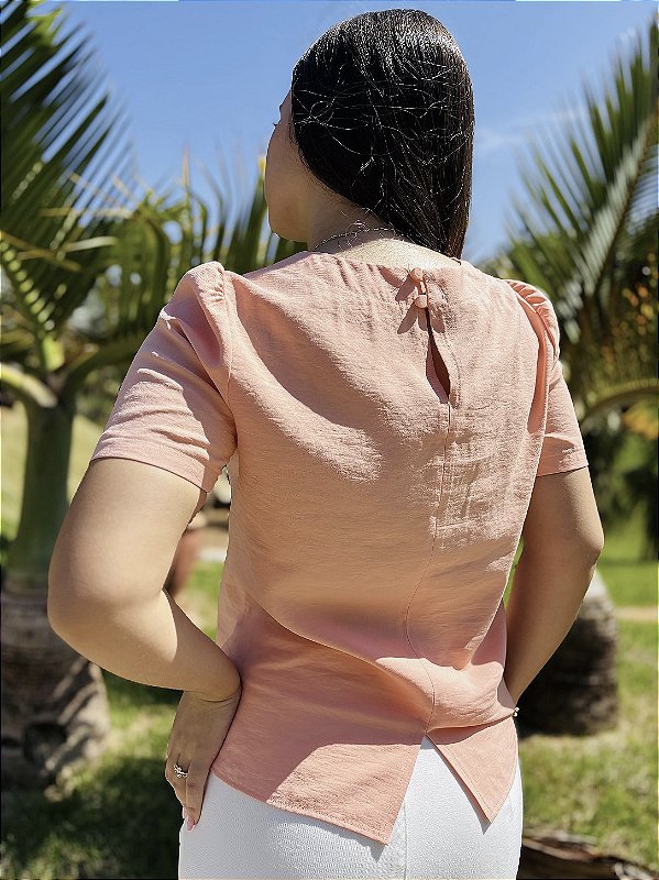 Blusa Salmão Cora Canela