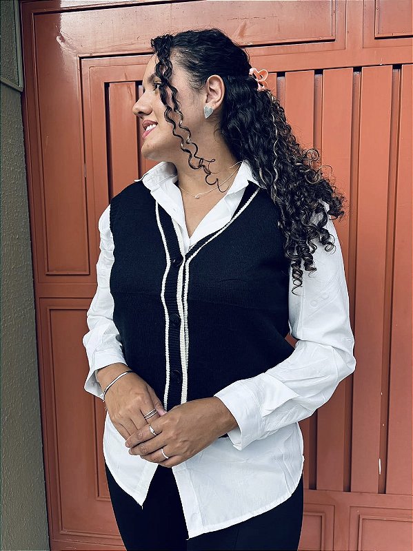 Camisa com colete lãzinha