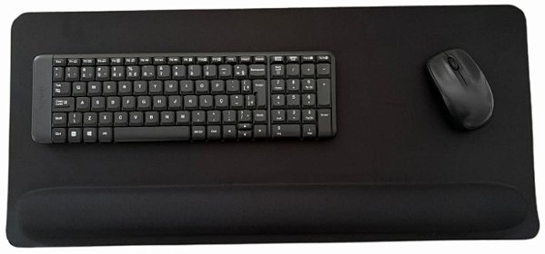 Apoio de Teclado com Tecido Preto 66,0x30,0x0,5cm