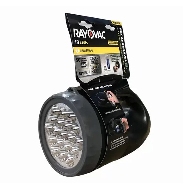 Lanterna Rayovac Recarregável Híbrida Bivolt