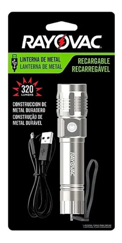 Lanterna Rayovac Metal USB
