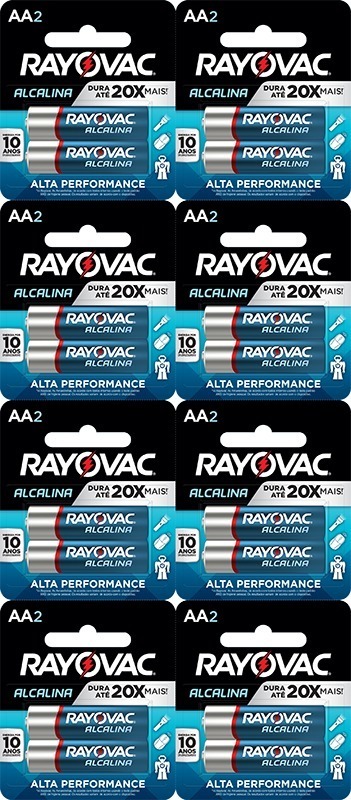Multiblister Rayovac AA2 - 16 PILHAS