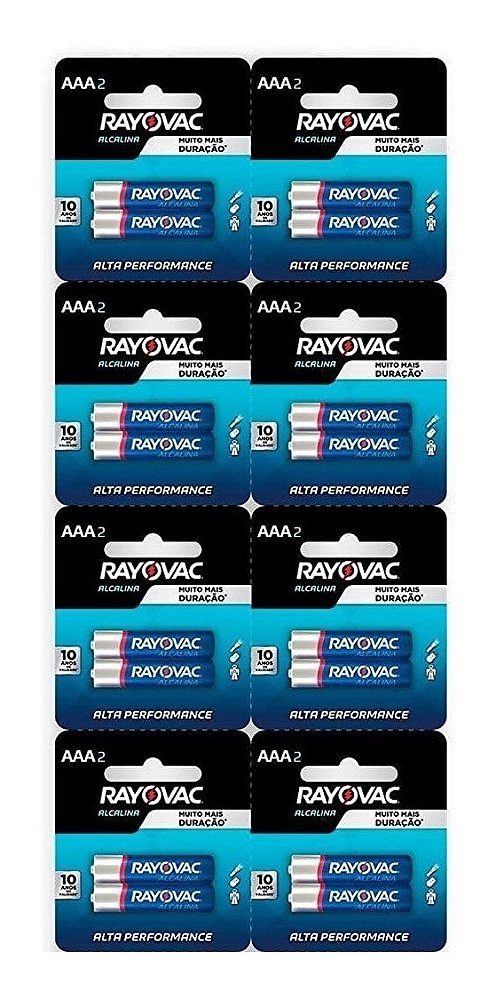 Multiblister Rayovac Pilha Alcalina AAA2 - 16 PILHAS