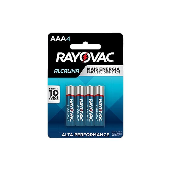 Pilha Alcalina Rayovac AAA4 - Pague 3 Leve 4