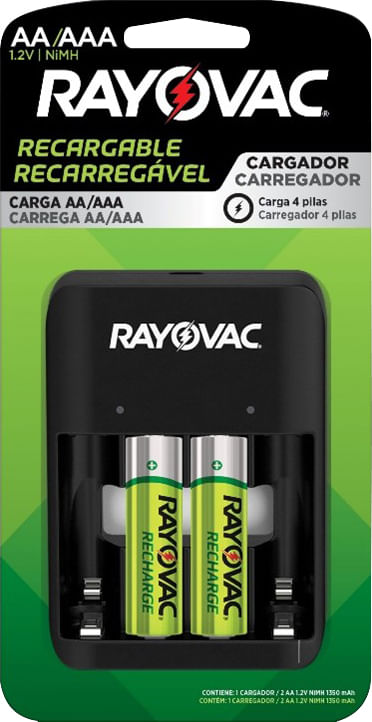 CARREGADOR RAYOVAC USB COM 2 PILHAS AA