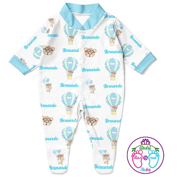 Saída de maternidade personalizada ursinho baloeiro