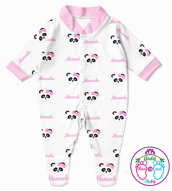 Saída de maternidade personalizada ursinha panda