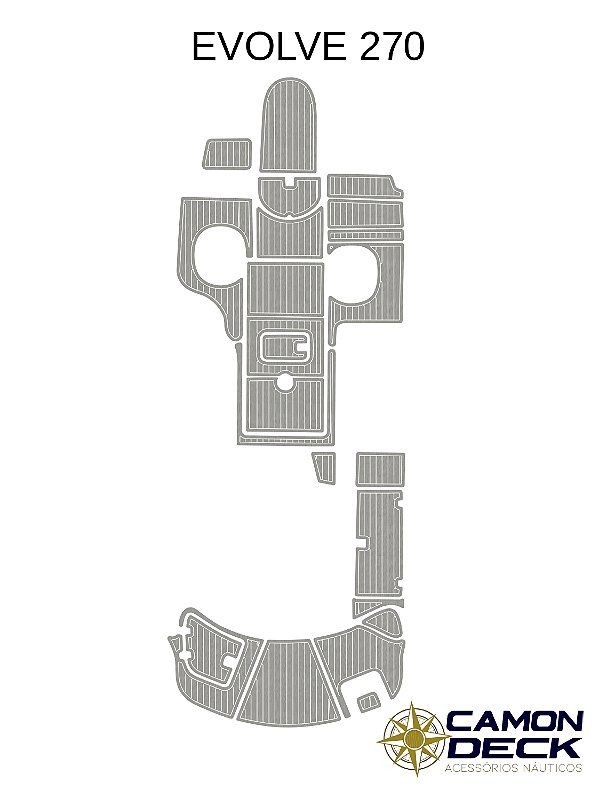 Piso Náutico EVA Premium Sob Medida - Lancha Evolve 270| Camon Deck