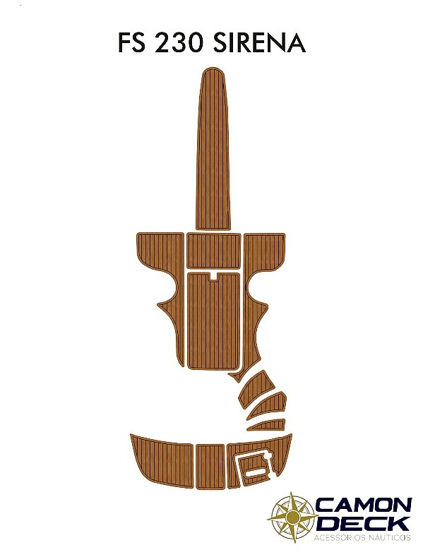 Piso Náutico EVA Premium Sob Medida - Lancha FS 230 Sirena| Camon Deck