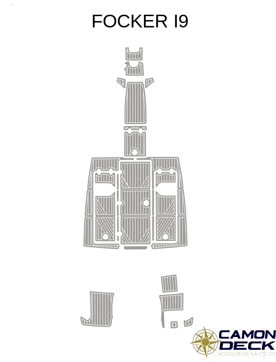 Piso Náutico EVA Premium Sob Medida - Focker i9| Camon Deck
