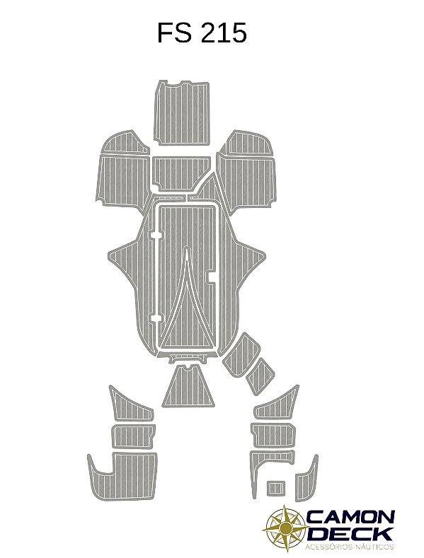 Piso Náutico EVA Premium Sob Medida - Lancha FS 215| Camon Deck