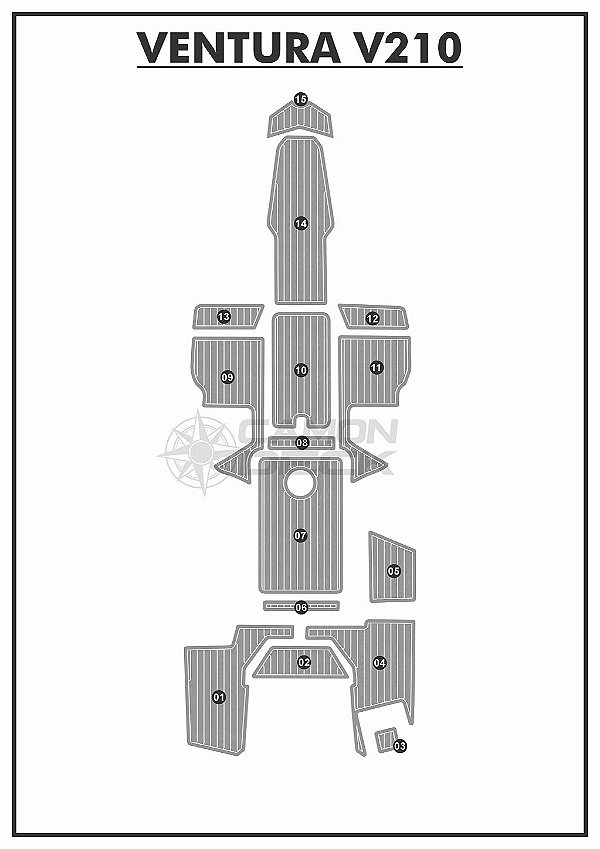 Piso Náutico EVA Premium – Ventura 210 | Camon Deck