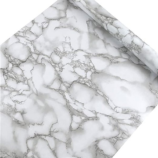 10 Metros Papel De Parede Adesivo Lavável Vinílico Modelo Mármore Branco V2