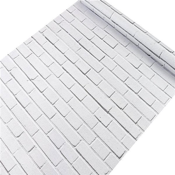 10 Metros Papel De Parede Adesivo Lavável Vinílico Modelo Brick V1