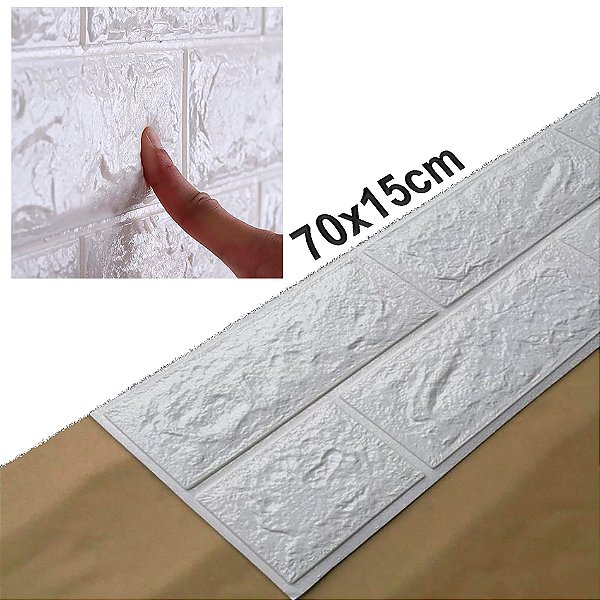 Painel 3d Tijolo Alto Relevo Autoadesivo 70x15cm