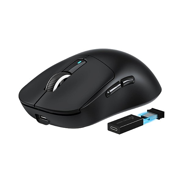Mouse Gamer Attack Shark X3 Pro 4K/8K Wireless Tri-mode PAW3395 26.000 DPI, Preto