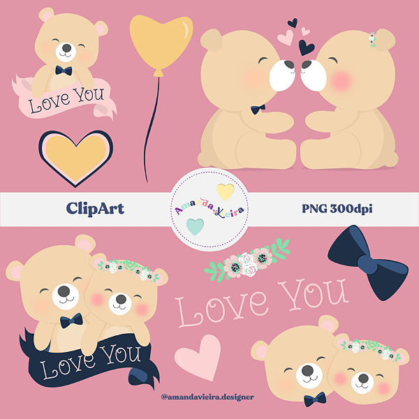 Clipart - Love Ursinhos