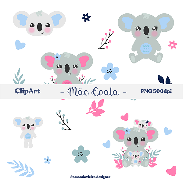 Clipart - Mãe Coala