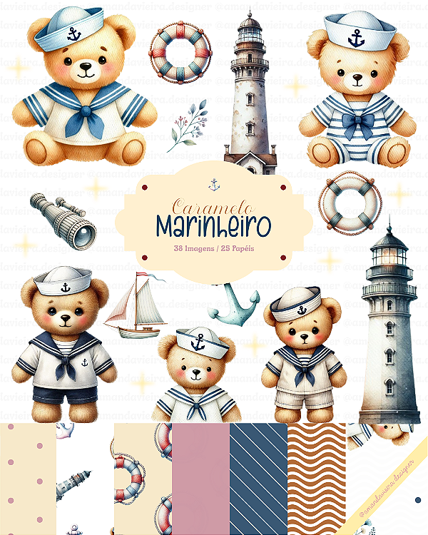 Kit Digital - Caramelo Marinheiro