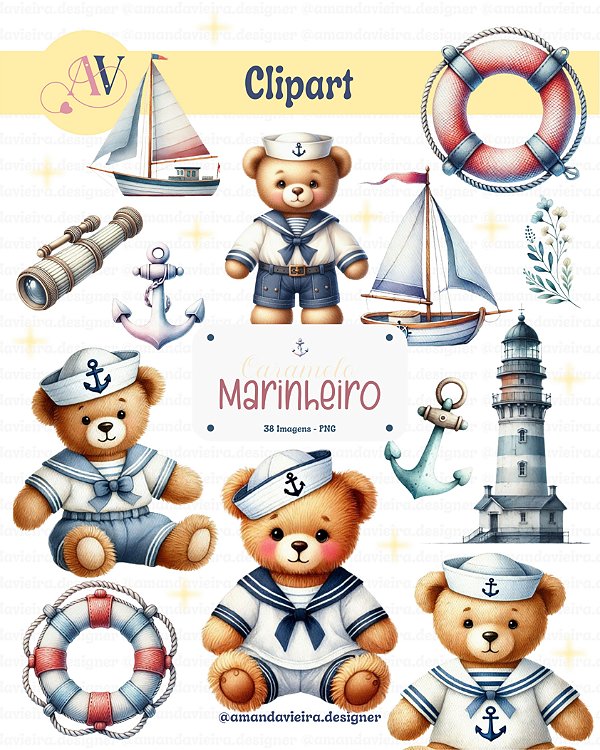 Clipart - Caramelo Marinheiro