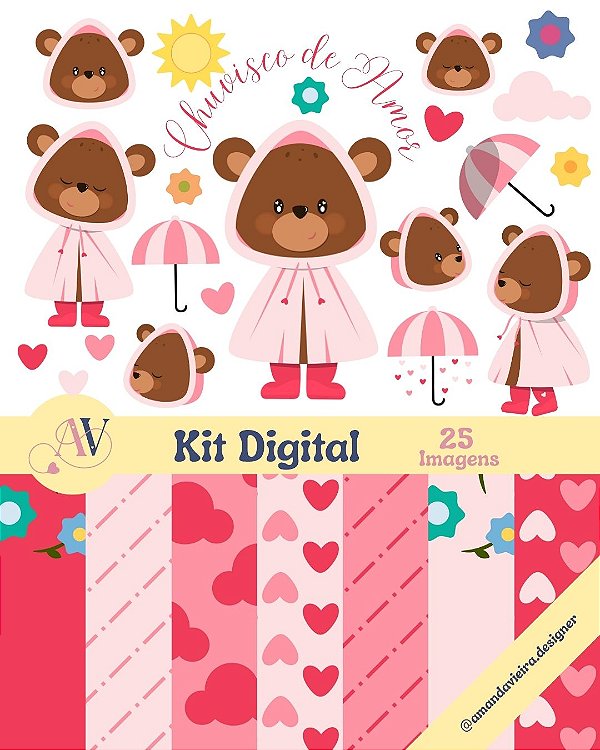 Kit Digital - Chuvisco de Amor Rosa