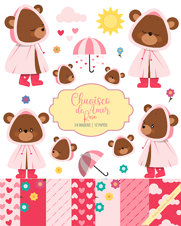 Kit Digital - Chuvisco de Amor Rosa