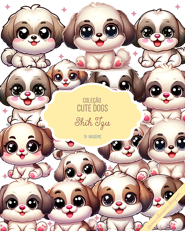 Clipart - Cute Dogs - Shih Tzu