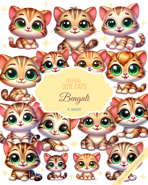 Clipart - Cute Cats - Bengali