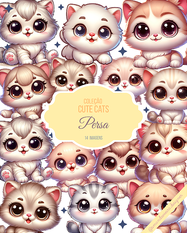 Clipart - Cute Cats - Persa